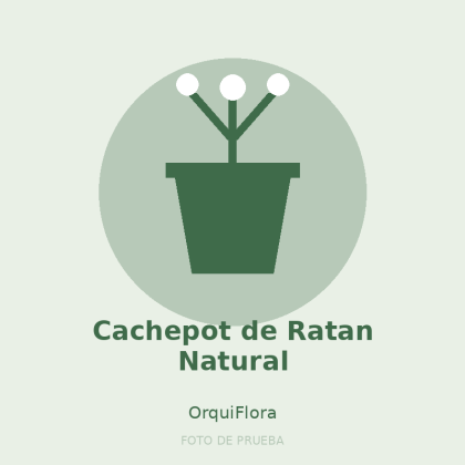 Cachepot de Ratan Natural