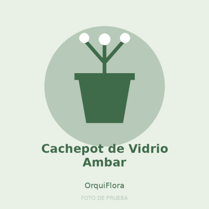 Cachepot de Vidrio Ambar