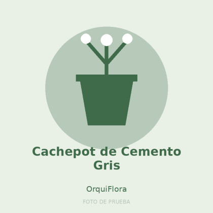 Cachepot de Cemento Gris