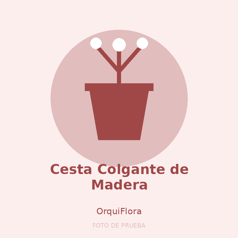 Cesta Colgante de Madera