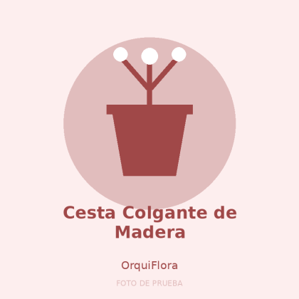 Cesta Colgante de Madera