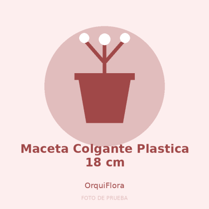 Maceta Colgante Plastica 18 cm