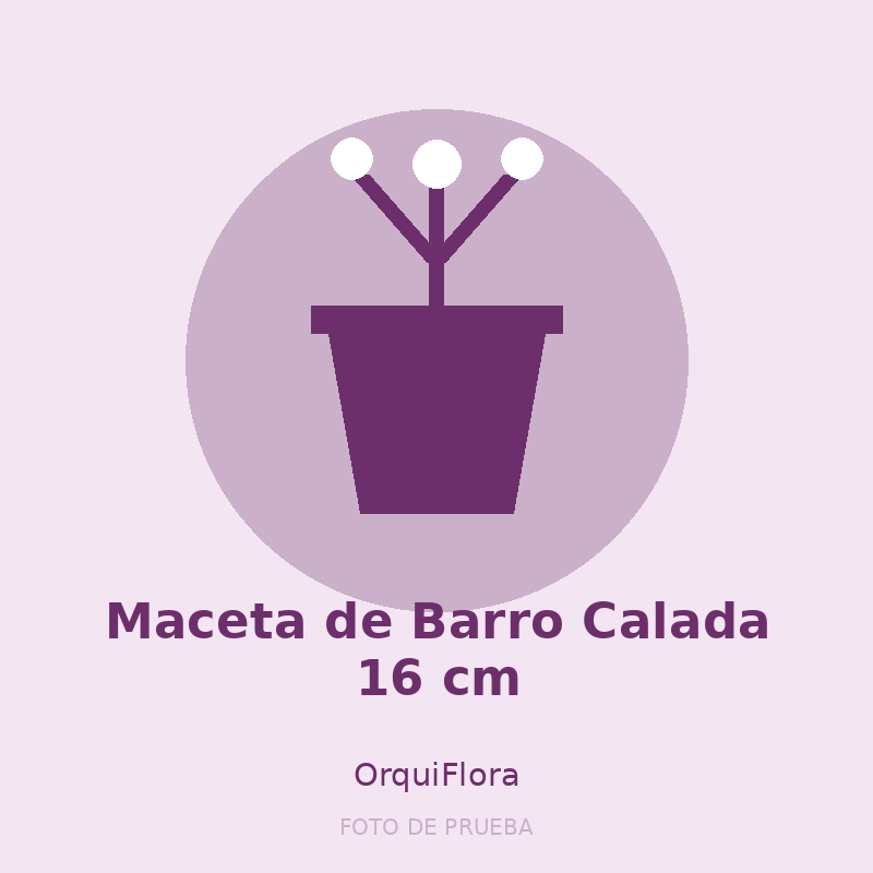 Maceta de Barro Calada 16 cm