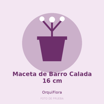 Maceta de Barro Calada 16 cm