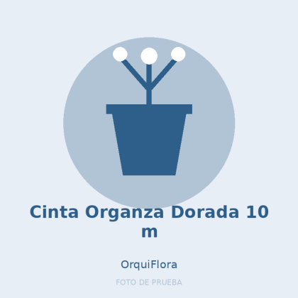 Cinta Organza Dorada 10 m