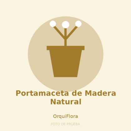 Portamaceta de Madera Natural