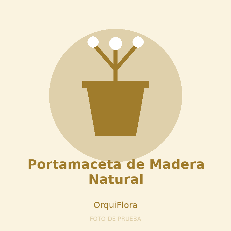 Portamaceta de Madera Natural