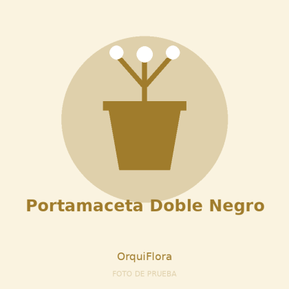 Portamaceta Doble Negro