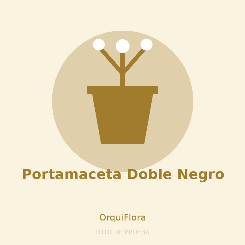 Portamaceta Doble Negro