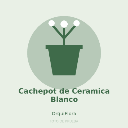 Cachepot de Ceramica Blanco